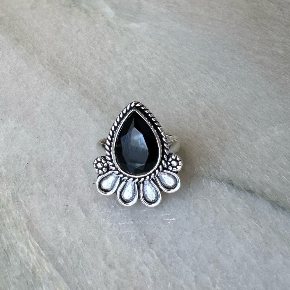 NWOT Sundance Blackbird Fly Ring, Onyx, Sterling Silver